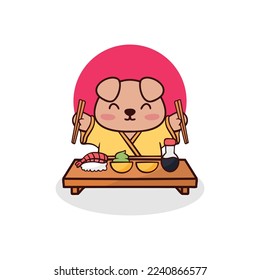 Asian Food Cute Animal isolated on white background.