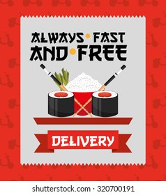 asian food delivery design, vector illustration eps10 graphic 