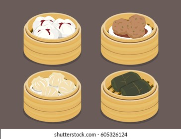 Asian food - Dim sum in Steamer