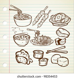 Asian Food Doodle