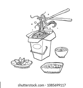 Asian food draw
