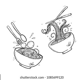 Asian food draw