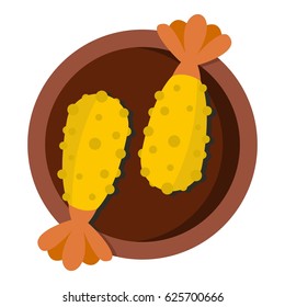 Asian food icon flat isolated on white background vector illustration