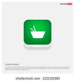 Asian food iconGreen Web Button - Free vector icon