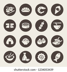 Asian food icons