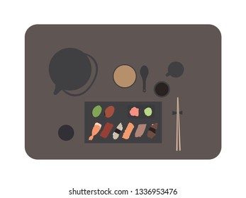 Asian food isolated drawing, vector illustration design. Food collection.