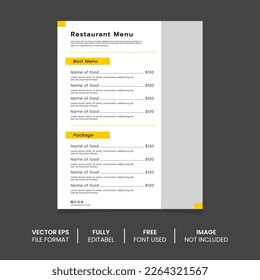 Asian food menu poster template