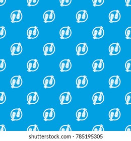 Asian food pattern repeat seamless in blue color for any design. Vector geometric illustration