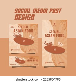 asian food restaurant food or social media food post design