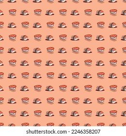 Asian food seamless cartoon pattern for allover design
