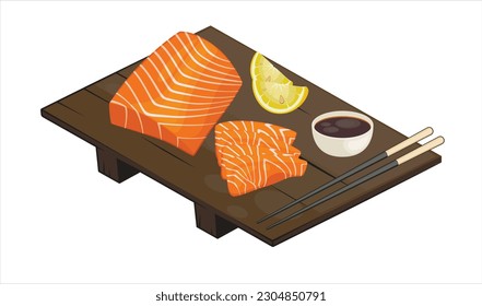 Asian Food Set. Sushi Roll Set. Soy Sauce. Japanese Food Concept