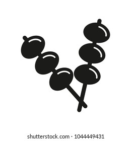 Asian food silhouette icon. Thailand food vector illustration isolated on white background. Element Thailand culture and traditions.