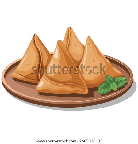 Asian food snack vector graphic isolated plain