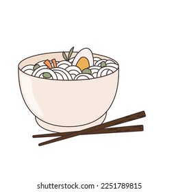Asian Food Symbol Element Funny Cartoon Icon Asian Sushi Roll Symbol Decoration Element Doodle Cute Bright Happy Icon Silhouette Talisman Icon Template