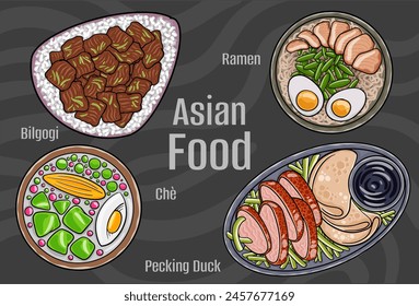 Asian Food Vector Art: Hand-drawn.