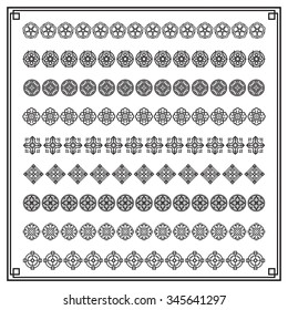 Asian fram ornament, pattern brush