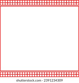 Asian Frame Border Illustration Isolated Background