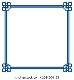Asian frame ornament design