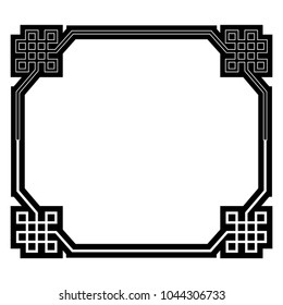 Asian frame ornament design