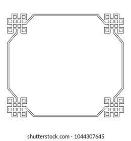 Asian frame ornament design