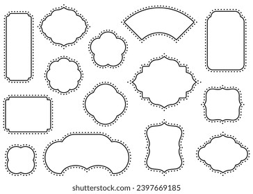 Asian Frame Sets, Antique Style Frames, Vector