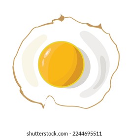Asian fried egg icon vector