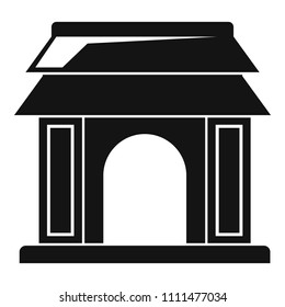 Asian gate icon. Simple illustration of asian gate vector icon for web design isolated on white background