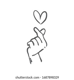 Featured image of post Korean Finger Heart Wallpaper Black