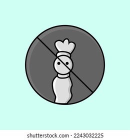An Asian ghost icon commonly called pocong with a shroud wrapped around it, Indonesian ghost icon