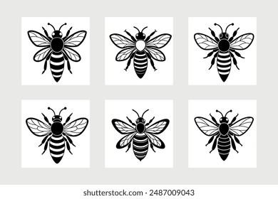 Asian giant hornet bee vector illustration.