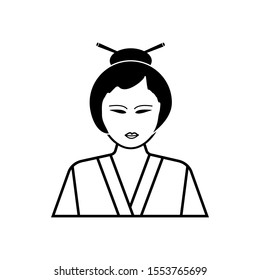 Asian girl. japanese beauty. geisha. hairstyles icon