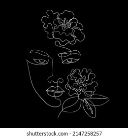 Asian Girl Line Art Drawn One Stock Vector (Royalty Free) 2147258257 ...