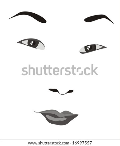 Asian Girls Face Vector Stock Vector (Royalty Free) 16997557 - Shutterstock