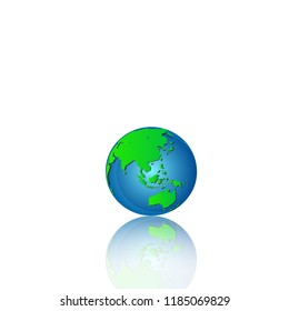 Asian Globe 3d Design Vector