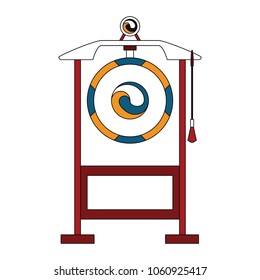 Asian gong music instrument