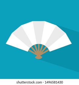 asian hand fan icon- vector illustration