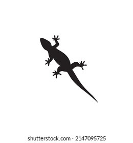 vector de forma de silueta de lagarto de la casa asiática