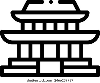 asian icon. Thin Linear Style Design Isolated On White Background