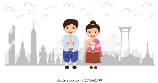 Asian kids. Thailand and Landmarks and travel