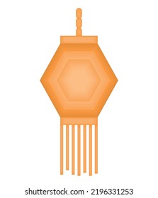 asian lamp design over white