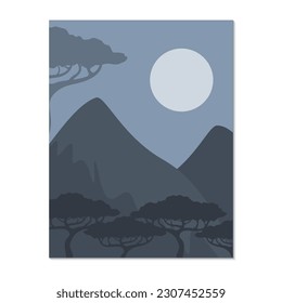 asian landscape with mountain view