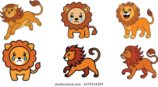 Asian Lion design,animal vector design 