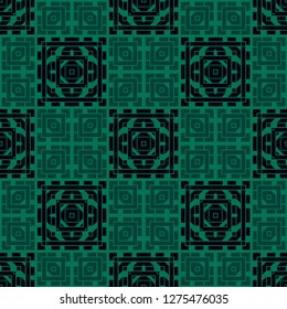 Asian look square geometric seamless pattern, abstract colorful background, texture.