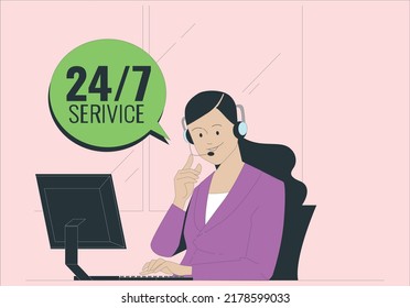 Asian male customer care service with business man smiling and working hard at office, call center department, worker and overtime,7 days 24 hour, teamwork with colleagues for success