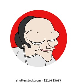 Asian man draw