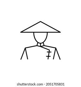 Asian man icon in Asia set