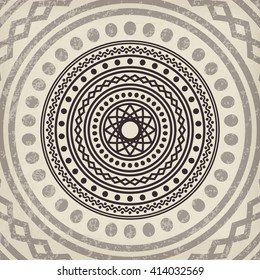 Asian mandala background. Vector decorative circular ornament.