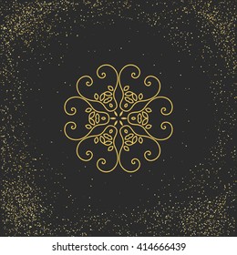 Asian mandala ornament. Vector decorative circular symbol.