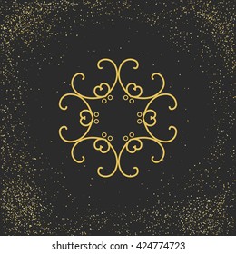 Asian mandala ornament. Vector decorative circular symbol.