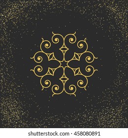 Asian mandala ornament. Vector decorative circular symbol.